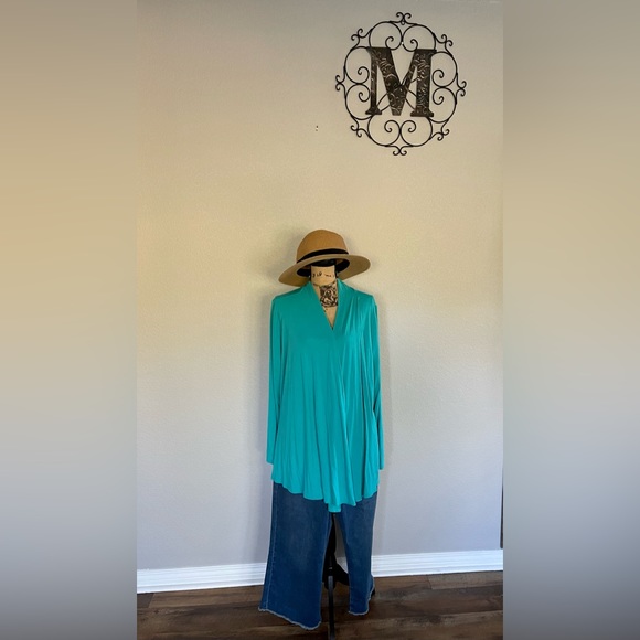 Karen Scott Light Weight Cardigan/Kimono XL in Teal - Picture 3 of 8